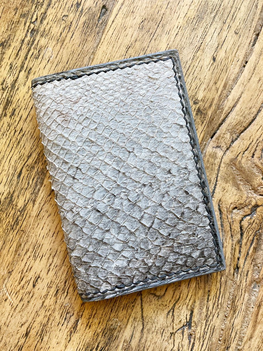 Himalayan Grey Salmon Leather Card Wallet