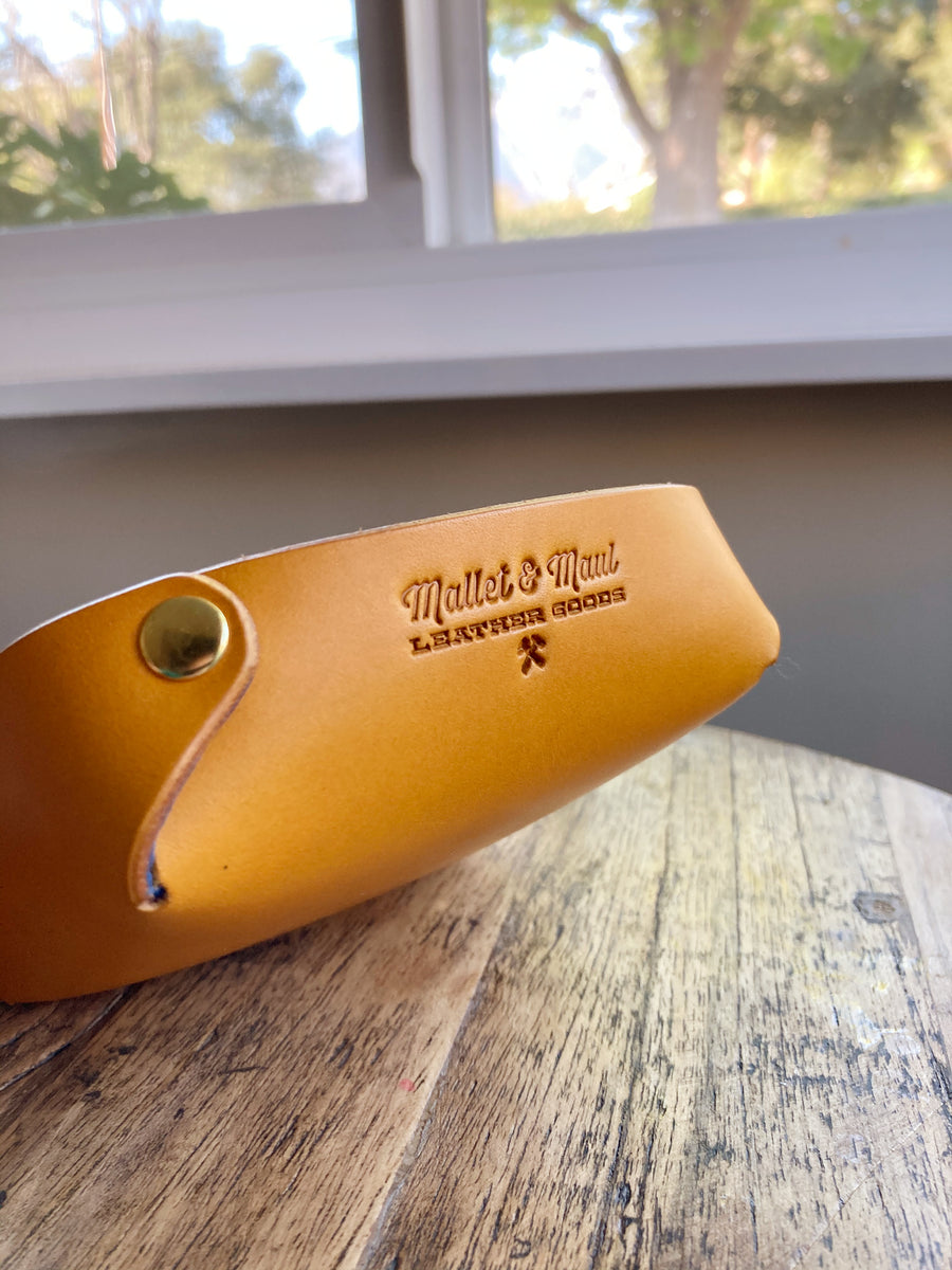 Blue Embossed Alligator Leather Tray