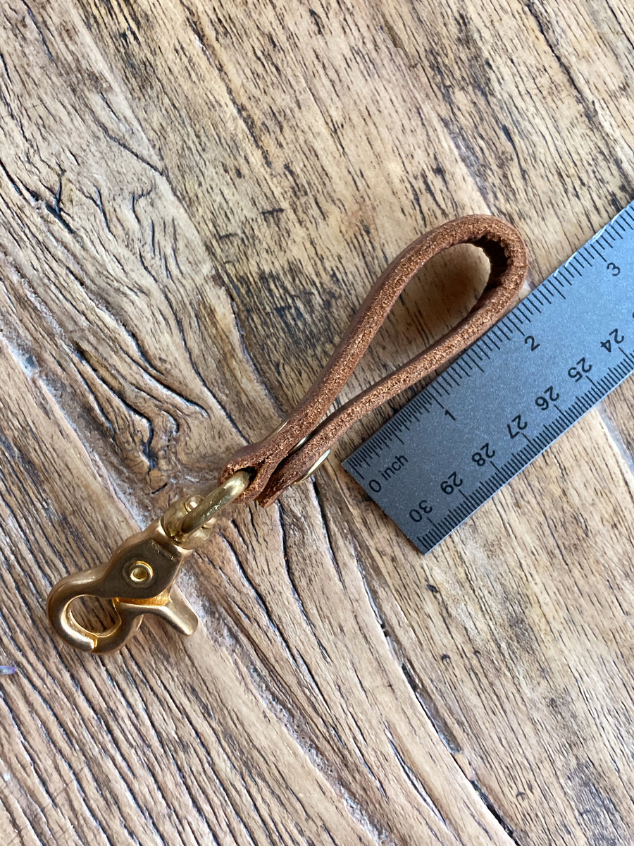 Oiled Brown Leather and Nickel or Brass Hardware Belt Key Holder
