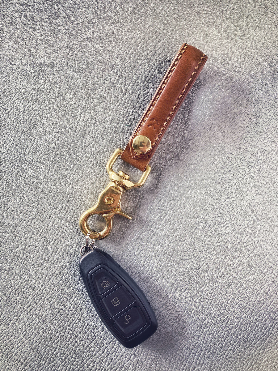 Belt Key Holder - Leather and Brass